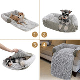 Four Options for Four Seasons Pet Bed with Mat Extender and Flip Over Blanket