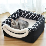 Pet Bed and Cube Den for Cats, Kittens and Tiny Dogs