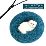 Plush Donut Pet Bed with Detachable Cover
