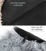 Plush Donut Pet Bed with Detachable Cover
