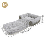 Four Options for Four Seasons Pet Bed with Mat Extender and Flip Over Blanket