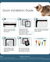 Magnetic Pet Flap with Latch Locks for Screen Door