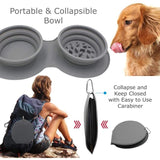 Benepaw Collapsible Pet Slow Feeder and Water Bowl