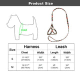 Keep it Light and Funky Dog Harness and Leash Set