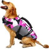 Cool Camo Dog Adjustable Floatation Vest with Rescue Handle
