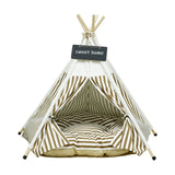 Pet Teepee with Cushion Base for Small to Medium Pets