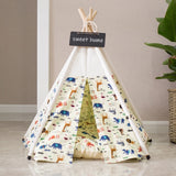 Pet Teepee with Cushion Base for Small to Medium Pets