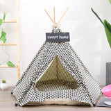 Pet Teepee with Cushion Base for Small to Medium Pets