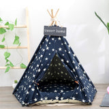 Pet Teepee with Cushion Base for Small to Medium Pets