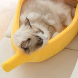 Cozy Banana Bed for Cats