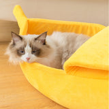 Cozy Banana Bed for Cats