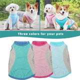 Pet Cooling Rash Vest for Summer Heat and Sun Protection