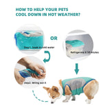 Pet Cooling Rash Vest for Summer Heat and Sun Protection