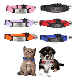 Laser Engraved Custom Pet Collar With Bell