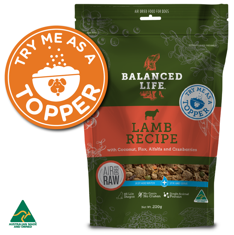 Balanced Life Rehydrate Raw Air Dried Lamb For Dogs & Puppies - 200g, 1kg & 3.5kg