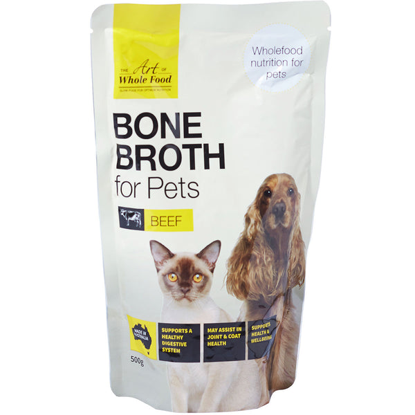 Art Of Whole Food Beef Bone Broth For Pets Carton of 8 x 500mL Pouches