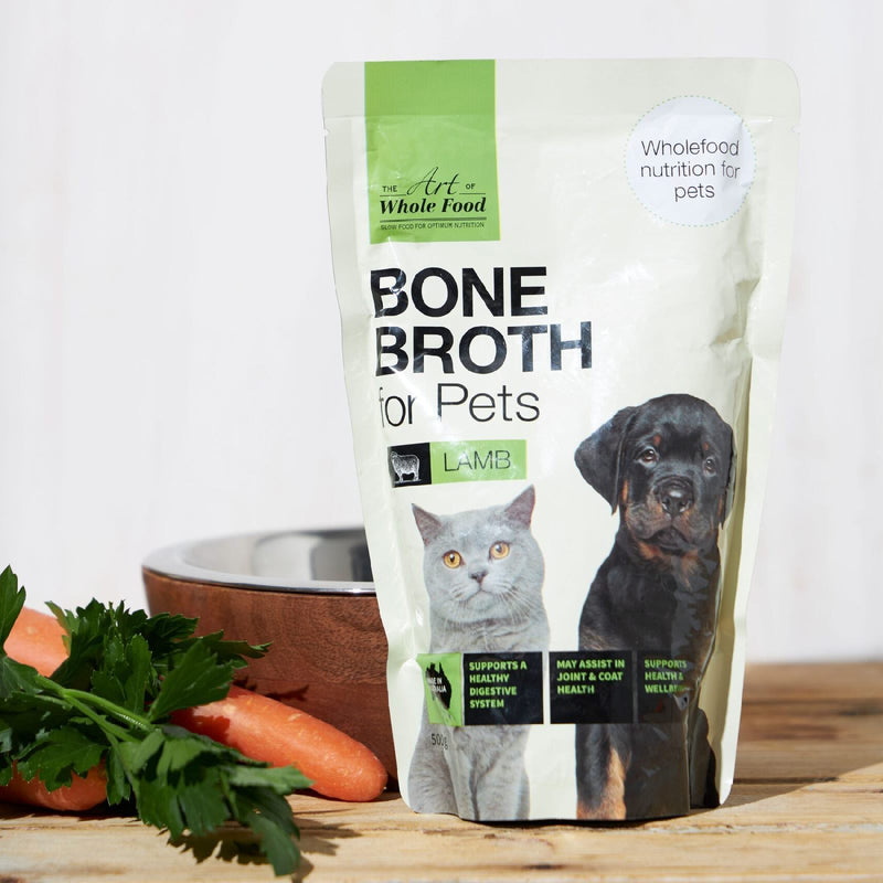 Art of Whole Food Lamb Bone Broth For Pets Carton of 8 x 500mL Pouches