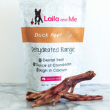 Laila & Me Dehydrated Australian Duck Feet Crunchy Dog Treats