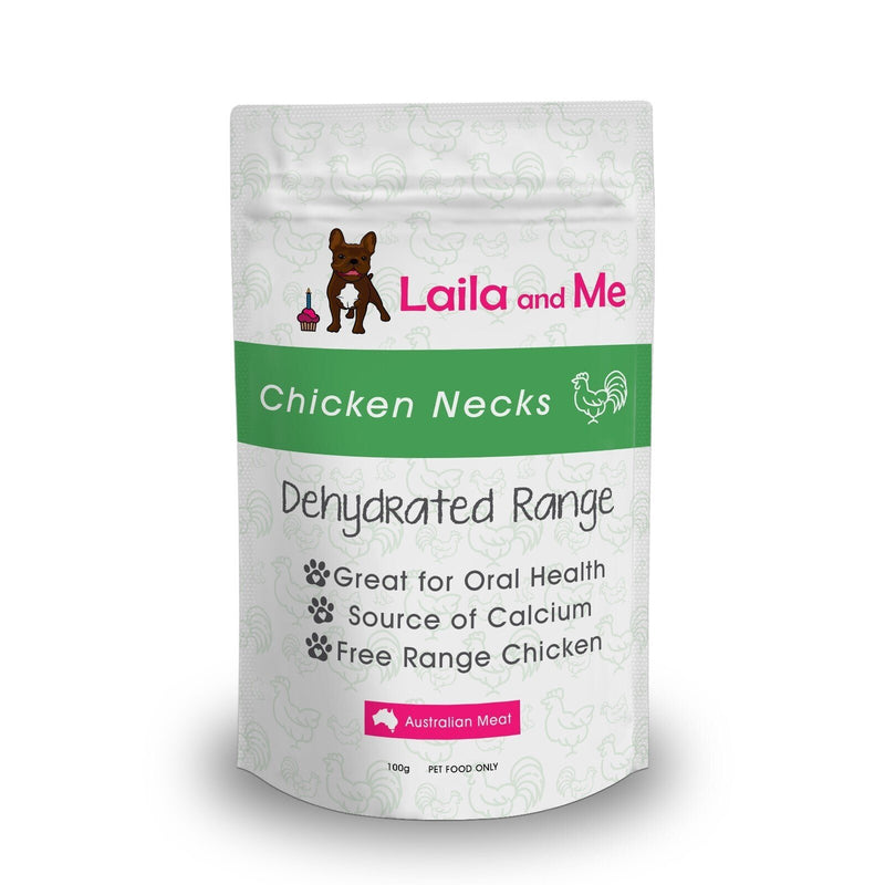 Laila & Me Dehydrated Australian Chicken Necks for Cats and Dogs