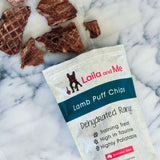 Laila & Me Dehydrated Australian Lamb Puff Chips with 100% Lamb for Cats & Dogs