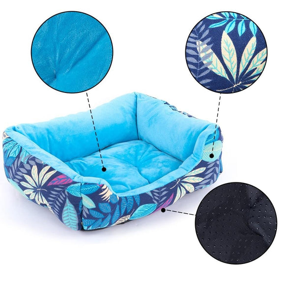 Tropical Party Print Dog Bed