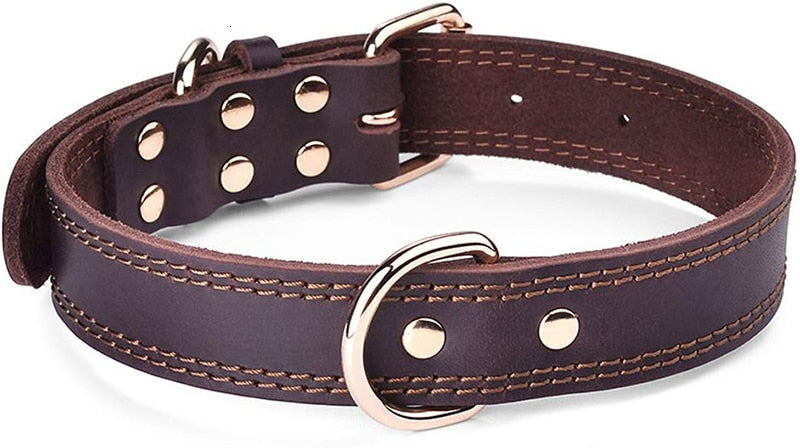 Benepaw Genuine Leather Vintage Dog Collar