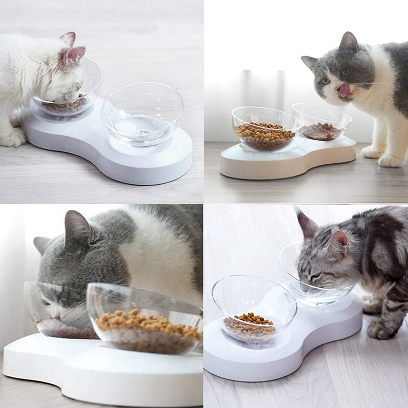 Els Pet Adjustable Double Raised Cat Bowl