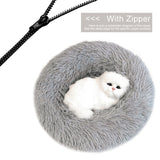 Plush Donut Pet Bed with Detachable Cover