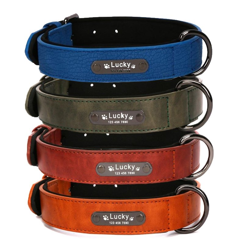 Personlised PU Leather Dog Collar