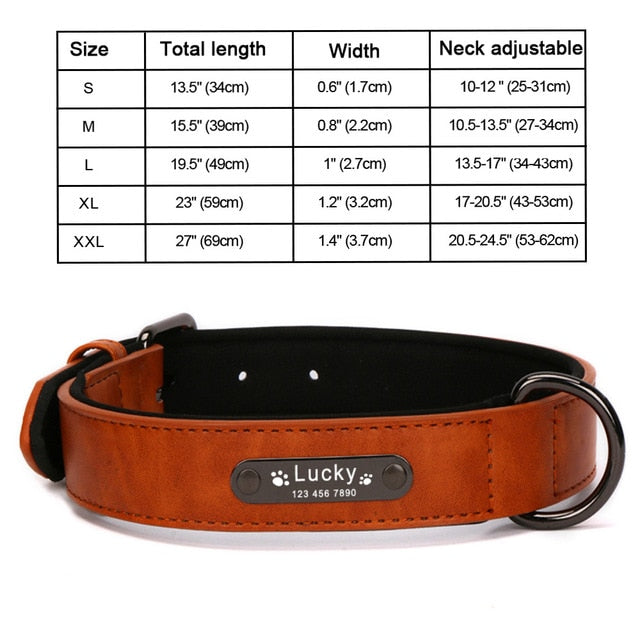 Personlised PU Leather Dog Collar