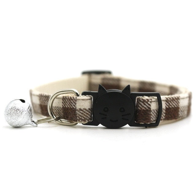 Plaid Cat Collar with Bell