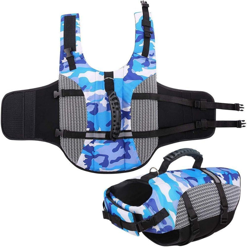Cool Camo Dog Adjustable Floatation Vest with Rescue Handle