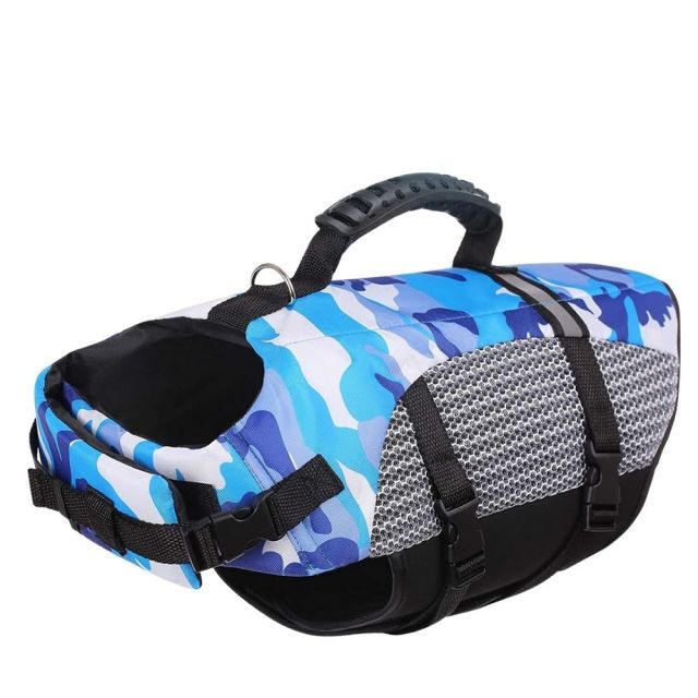 Cool Camo Dog Adjustable Floatation Vest with Rescue Handle