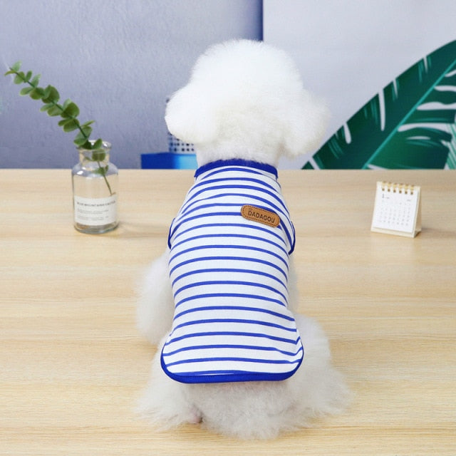 Parisian Chic Summer Dog T-Shirt for Dogs, Puppies and Tiny Pets