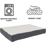 Benepaw Dog Bed with Washable Cover and High Base Memory Foam